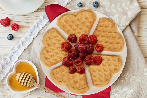 This Heart-Shaped Waffle Maker Is Perfect for a Romantic Breakfast in Bed