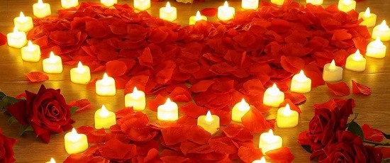 Rose Petals And Candles Kit For A Romantic Night At Home Or Away