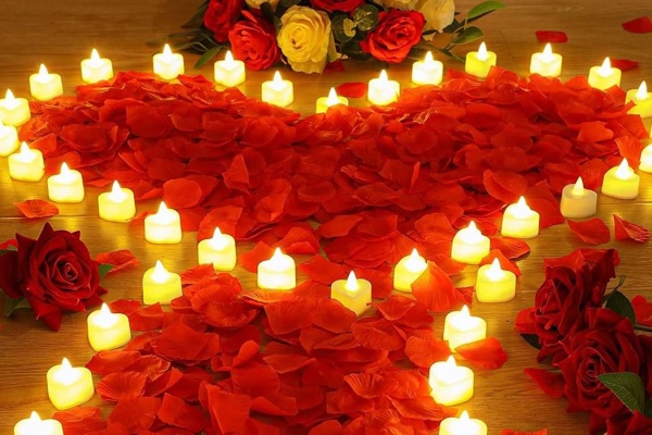 Rose Petals And Candles Kit For A Romantic Night At Home Or Away