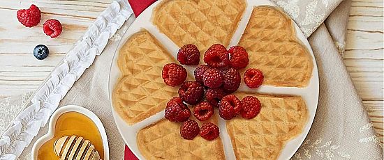 This Heart-Shaped Waffle Maker Is Perfect for a Romantic Breakfast in Bed