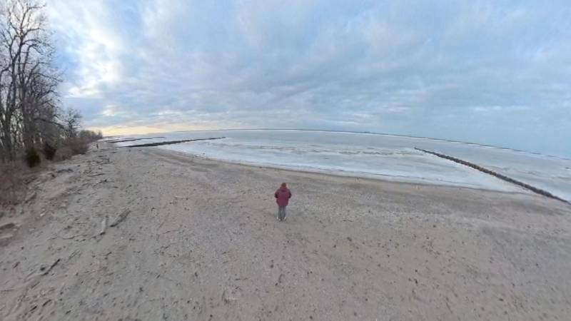 Heather on the beach at Magee Marsh 