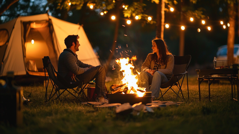 luxury camping trip for a conceptionmoon getaway