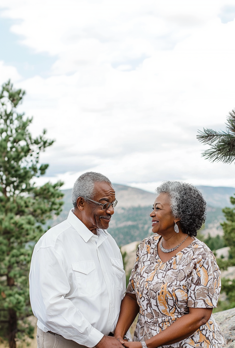 older couple crafting a vow renewal ceremony