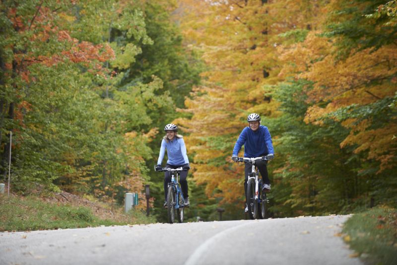 biking at crystal mountain