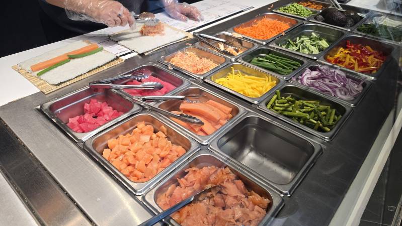 sushi ingredients at fusian