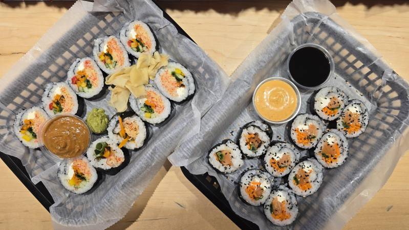 sushi rolls at fusian