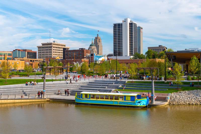 Promenade Park Skyline Tree Canopy Trail Sweet Breeze  - photo provided by Visit Fort Wayne