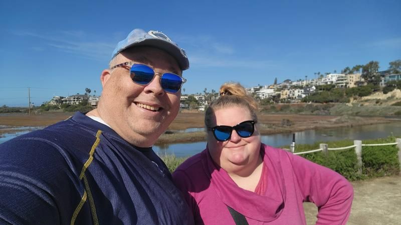 heather and james at san elijo lagoon nature walk