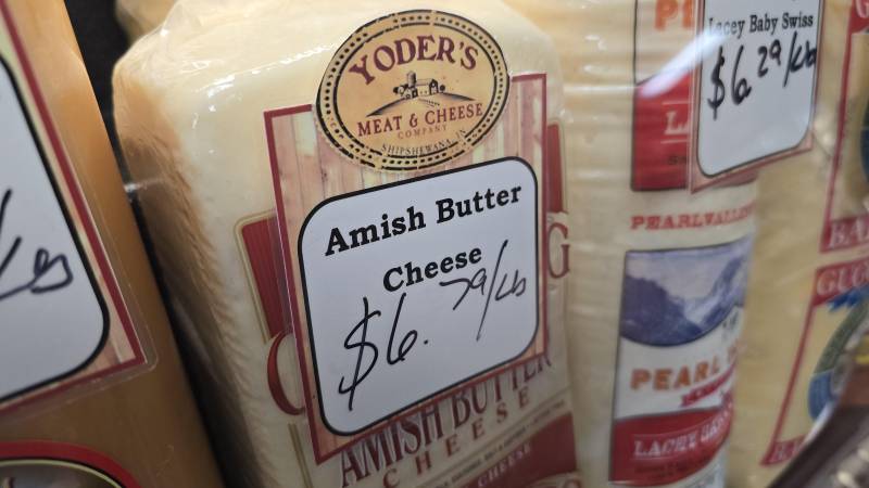 amish butter cheese at yoders meat and cheese