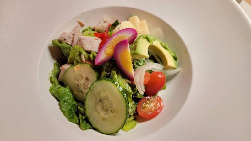 salads with eggs and avocados on virgin voyages