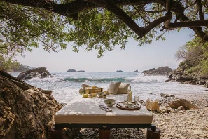 Cala de Mar beach picnic in Ixtapa, Mexico